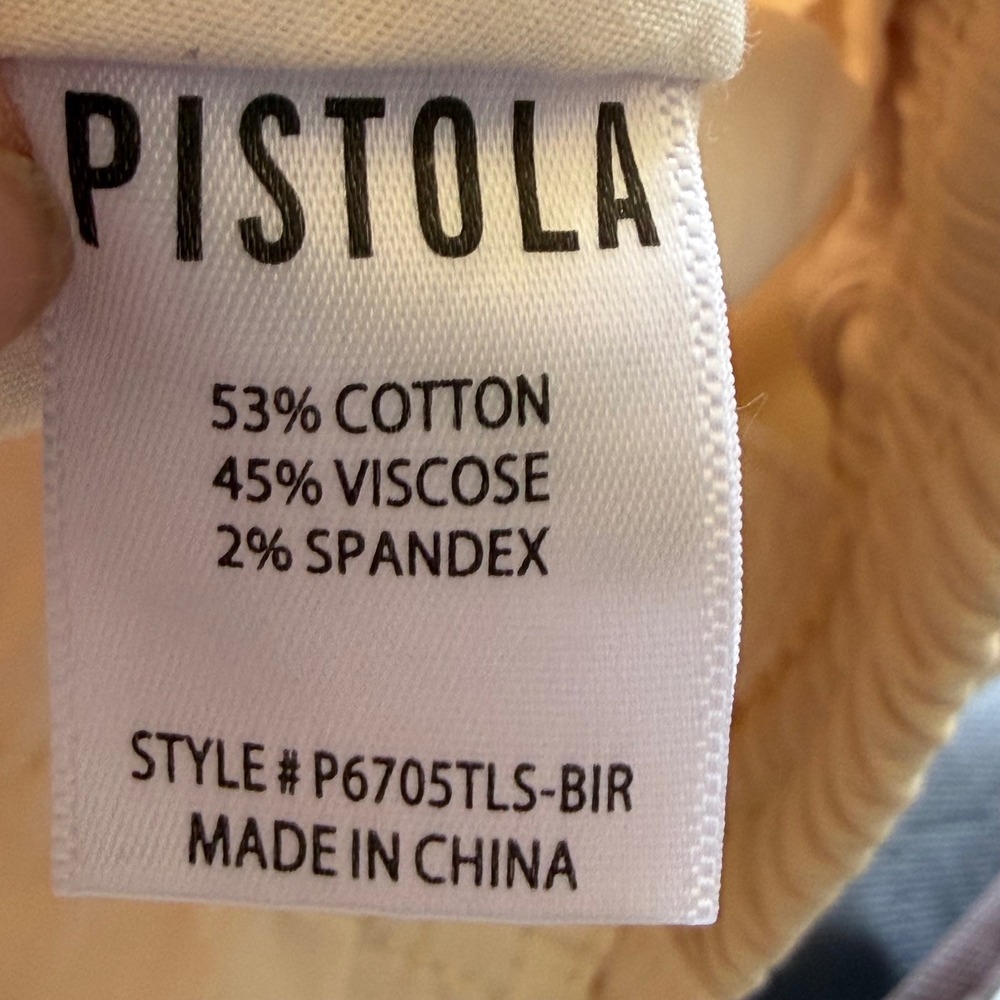 Pistola Cream Cotton Blend Drawstring Elastic Waist Jogger Tapered Pants Size M - Picture 4 of 9